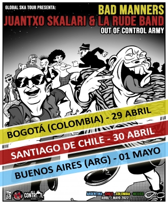 ARGENTINA SE SUMA A COLOMBIA Y CHILE PARA EL GLOBAL SKA TOUR